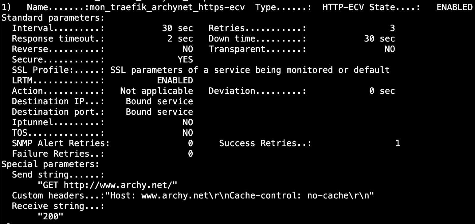 Traefik and NetScaler Content Switching - lb and monitor