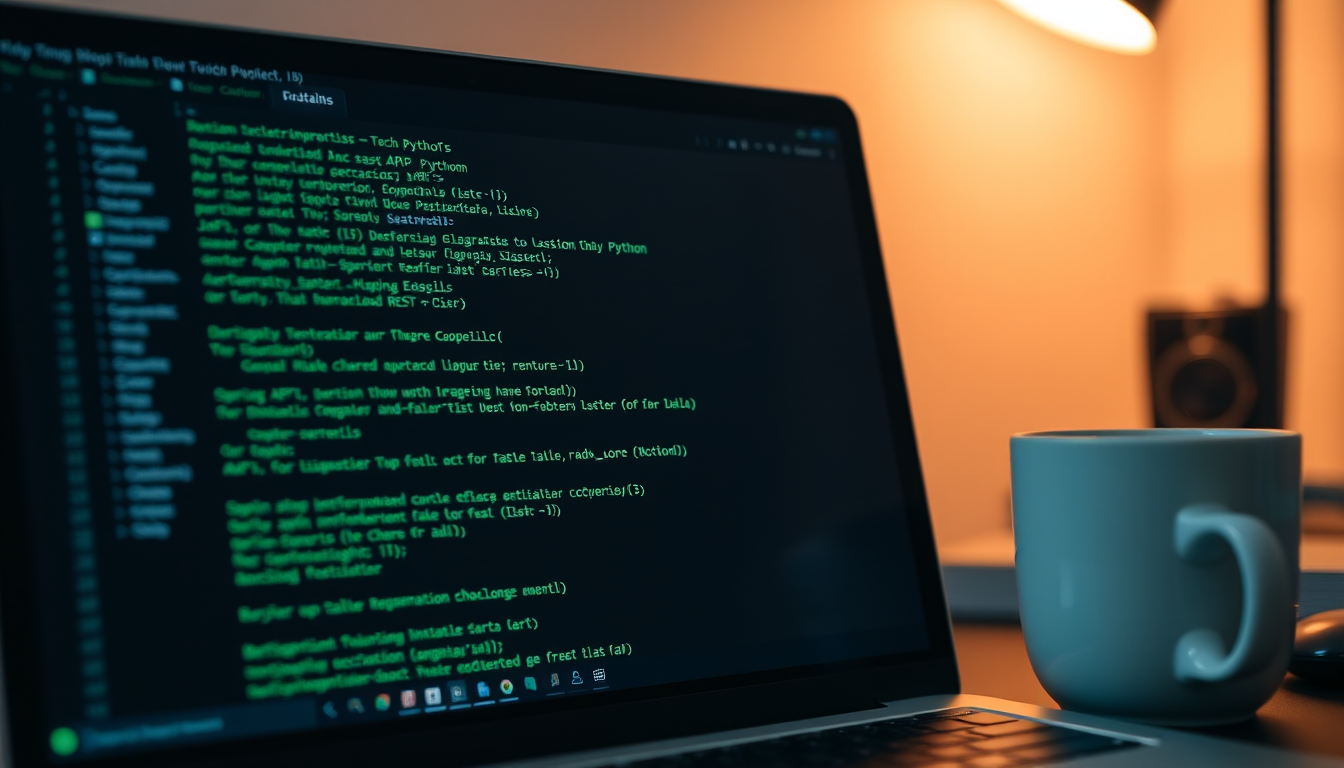 REST API terminal with Python code
