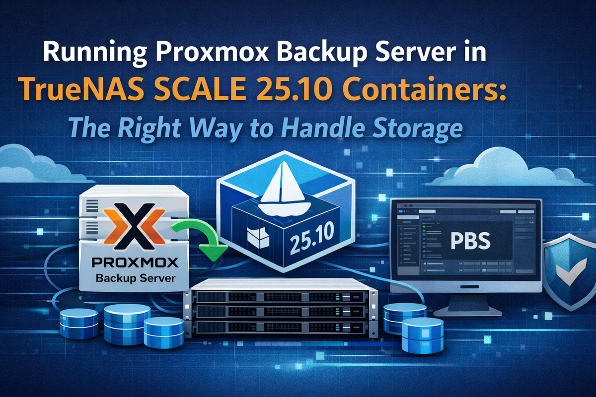 Running Proxmox Backup Server in TrueNAS SCALE 25.10 Containers: The Right Way to Handle Storage
