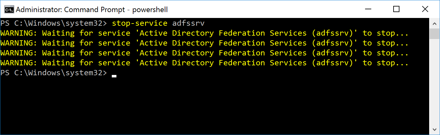 Migrate ADFS configuration Database from WID to MS-SQL